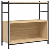 Regal za knjige boja hrasta 80 x 30 x 78,5 cm od drva i željeza