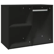 Vidaxl Garderobna omarica črno 80x40x65 cm konstruiran les