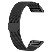 Univerzalen jekleni pas Techsuit QuickFit W009 22mm za pametne ure - črn