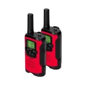 OEM Alecto, Komplet 2 dvosmerni radijski postaji dolgi domet 7 km z vgrajeno svetilko, Rdeča/Črna, (5000250552)