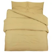 Vidaxl Posteljnina taupe 135x200 cm bombaž
