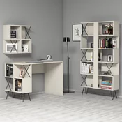 Hanah home Polica 120x78,8x60?cm Krem-Crna