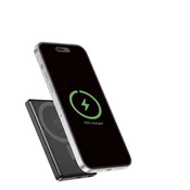 Gembird Magnetni powerbank 5000mAh 15W, LCD, brezžični, črn