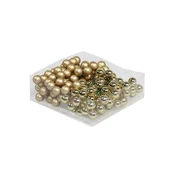 Rayher. Božični balončki stekleni (na žici), 2cm, zlati, set 12