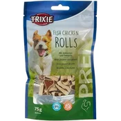 TRIXIE Poslastice za pse Premio Fish Chicken Rolls, Piletina, 75 g
