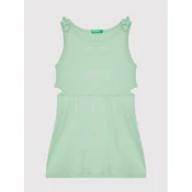 United Colors Of Benetton Poletna obleka 3HCGCV005 Zelena Regular Fit