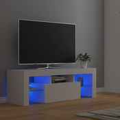 TV ormaric s LED svjetlima bijeli 120 x 35 x 40 cm