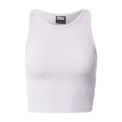 Ladies Cropped Rib Top Lilac