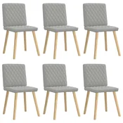 Vidaxl Jedilni stoli 6 kosov Cloud Grey Fabric