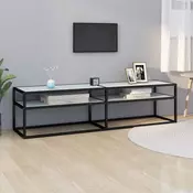 TV ormaric boja bijelog mramora 160x40x40,5 cm kaljeno staklo
