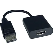 VALUE Value DisplayPort / HDMI adapterski kabel DisplayPort vtič\, HDMI-A vtičnica 0.15 m črna 12.99.3162 DisplayPort kabel, (20419549)
