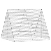 Vidaxl Kletka za piščance srebrna 110 x 100 x 85 cm Cinkana jeklena