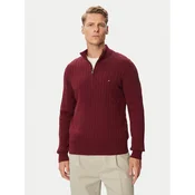 Tommy Hilfiger Pulover Classic MW0MW36532 Bordo rdeča Regular Fit