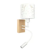 Brilagi - LED fleksibilna lampa BOBO WOOD 1xE27/25W/230V + LED/3W hrast/bela/zecici