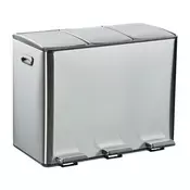 Northio 3-prekatni kuhinjski predal, 3x 15L, mehko zapiranje, nožni pedal