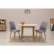 HANAH HOME Trpezarijski sto i stolice Vina 0701 - Atlantic Pine Grey
