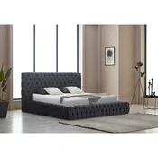 Livetastic OBLAZINJENA POSTELJA 180 cm x 200 cm , kovina, tekstil siva