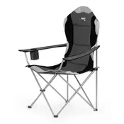 NILS CAMP zložljivi fotelj NC3080 temno siv
