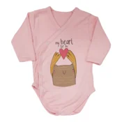 SAN-TEX Bodi za bebe dugih rukava CORALL, Roze