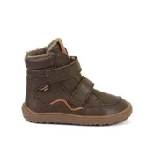 Dětské barefoot zimní boty FRODDO WINTER TEX tmavě modré hnědé - 27