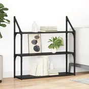 Polica na zidu Crni hrast 80 x 21 x 78,5 cm Konstruirano drvo