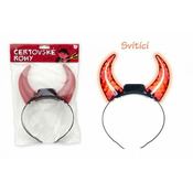 Teddies Hudičevi rogovi svetleča plastika 15cm na baterije