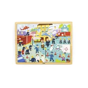 Viga Drvene puzzle za djecu, Gašenje požara, 48 komada