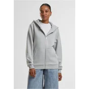 Womens zip-up hoodie Fluffy Hoody gray