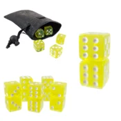 shumee RPG kocke Golden Ears Šesterostranske kocke D6 1,6 cm