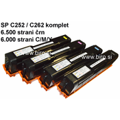 Komplet 4 FENIX tonerjev R-SP C262 B/C/M/Y (407716, 407717, 407718, 407719) za Ricoh Aficio SPC252E, SP C252dn, SP C252DNw, SP C252sf, SP C262DNw, SP C262SFNw - tovarniško obnovljeni 6,5K črn in 6K barvnbi