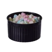 shumee Plastični lončki za sladico Črtasti lonček 120ml/25kos ČRNI