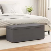 vidaXL Stolica Siva 101 x 41 x 40 cm Umetno Usnje in Umetno Leseno