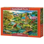 Castorland Puzzle Idilična hiša s konji 2000 kosov