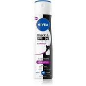 NIVEA Black & White Authentic antiperspirant v pršilu 72 ur 150 ml