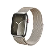 shumee Crong Milano Steel - pašček iz nerjavečega jekla za Apple Watch 44/45/46/49 mm (šampanjec)