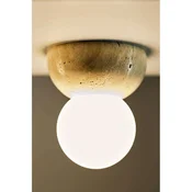 Globen Lighting stenska svetilka Torrano, bež, O 13 cm, IP44 - Dnevna soba/jedilnica - Dizajn - bež, bela - Kamen