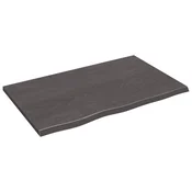 Vidaxl Mizna plošča temno rjav 80x50x2 cm obdelana trdna hrastovina
