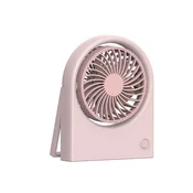 INF Zložljivi namizni ventilator (brezkrtačni motor) — 1200 mAh polnilen, tri hitrosti, stenski, nastavljiv kot Pink, (5000286626)