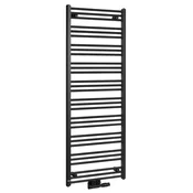 ALBRECHT Kopalniški radiator 600x1570 mm, centralni priključek, črna mat - Črna mat barva - 600x1570 mm - Bruckner - ALBRECHT - 24 - Jeklo - Oblika H - Oblika H - 600 - 1570 - 6.9 - 14