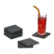 Northix Podstavki iz skrilavca 10x10 cm kvadratni set 10 kos