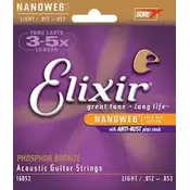 Elixir 16052 Nanoweb 012-053 Žice za akusticnu gitaru