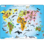 Dino - Puzzle Vzdelávacie puzzle: Živali na svetu - 1 - 39 kosov