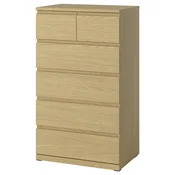 STORKLINTA Predalnik s 6 predali, imitacija hrasta, 70x50x120 cm