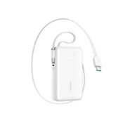 Joyroom JR-PR2 10000mAh 35W Powerbank s uvlacivim USB-C kabelom i Lightning kabelom za iPhone - bijela
