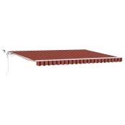 Skrovita tenda Narancasta i smeda 450 × 350 cm