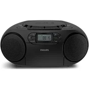 Philips Kasetofon CD radio TAZ2200, CD/CD-R/CD-RW, kaseta, FM, BT, USB, 3W×2, Crni