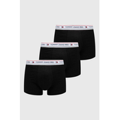 Bokserice Tommy Jeans 3-pack za muškarce, boja: crna