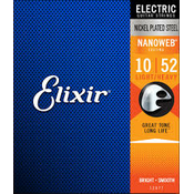 Set strun za električno kitaro Nanoweb Light-Heavy Elixir (.010 – .052)