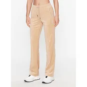 Juicy Couture Spodnji del trenirke Tina JCAPW045 Bež Regular Fit
