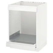 METOD/MAXIMERA Podstav omr za kuhal pl+pčc+predal, bela/Voxtorp mat bela, 60x60 cm